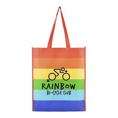 Branded Promotional RAINBOW SHOPPER Bag From Concept Incentives.