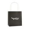 Branded Promotional BRUNSWICK SMALL PAPER BAG in Black Carrier Bag From Concept Incentives.