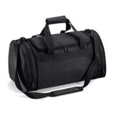 Branded Promotional QUADRA SPORTS HOLDALL in Black Bag From Concept Incentives.