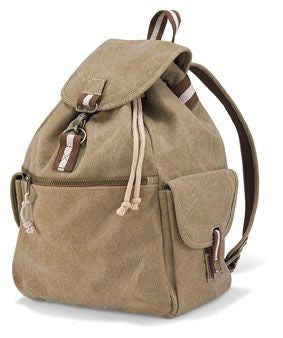 Branded Promotional DESERT CANVAS BACKPACK RUCKSACK Bag From Concept Incentives.