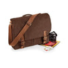 Branded Promotional QUADRA VINTAGE CANVAS SATCHEL MESSENGER BAG Bag From Concept Incentives.