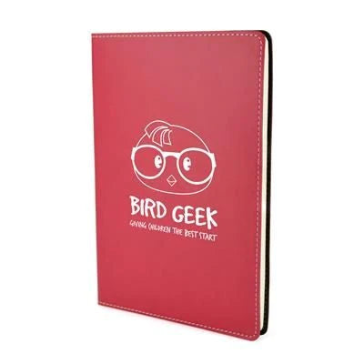 Branded Promotional STITCH EDGE NOTE BOOK in Red Jotter From Concept Incentives.