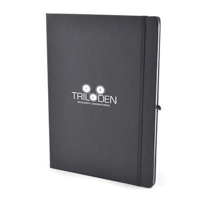Branded Promotional A4 MOLE NOTEBOOK in Black Jotter From Concept Incentives.