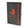 Branded Promotional A5 BOWLAND NOTEBOOK Jotter in Red From Concept Incentives.