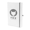 Branded Promotional A5 WHITE PU NOTEBOOK in Grey from Concept Incentives