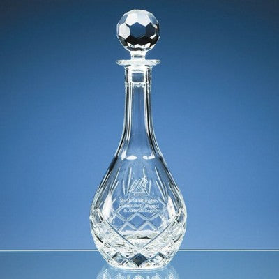 Branded Promotional GALLERY LEAD CRYSTAL GLASS PANEL WINE DECANTER Decanter From Concept Incentives.