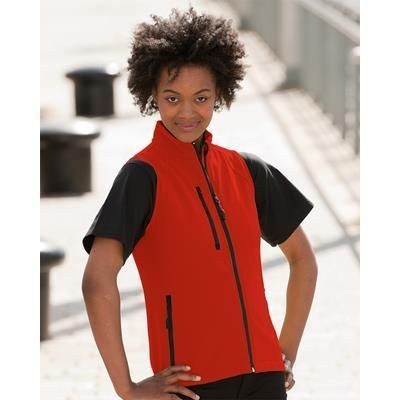 Branded Promotional RUSSELL LADIES SOFT SHELL GILET BODYWARMER Bodywarmer Gilet Jacket From Concept Incentives.