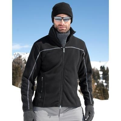 Branded Promotional RESULT URBAN OUTDOOR WEAR RESULT URBAN MENS HUGGY JACKET in Black Fleece From Concept Incentives.