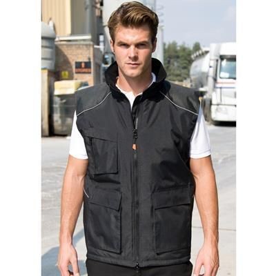 Branded Promotional RESULT WORKGUARD VOSTEX BODYWARMER Bodywarmer From Concept Incentives.