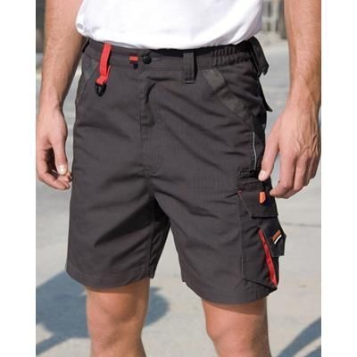 Branded Promotional RESULT WORKGUARD TECHNICAL SHORTS in Grey & Black Shorts From Concept Incentives.