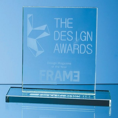 Branded Promotional JADE GLASS MEDIUM RECTANGULAR AWARD Award From Concept Incentives.