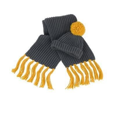 Branded Promotional RESULT WINTER CHUNKY KNIT HAT & SCARF SET Hat From Concept Incentives.