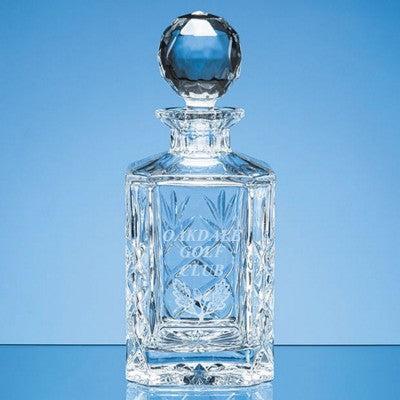Branded Promotional GALLERY LEAD CRYSTAL GLASS PANEL SQUARE SPIRIT DECANTER Decanter From Concept Incentives.