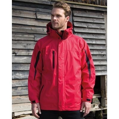 Branded Promotional RESULT MENS JOURUNEY 3-IN-1 SOFT SHELL JACKET Jacket From Concept Incentives.