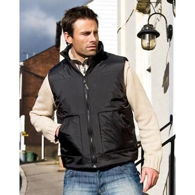 Branded Promotional RESULT FLEECE LINED BODYWARMER Bodywarmer From Concept Incentives.