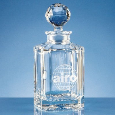 Branded Promotional CRYSTAL SQUARE GLASS SPIRIT DECANTER Decanter From Concept Incentives.