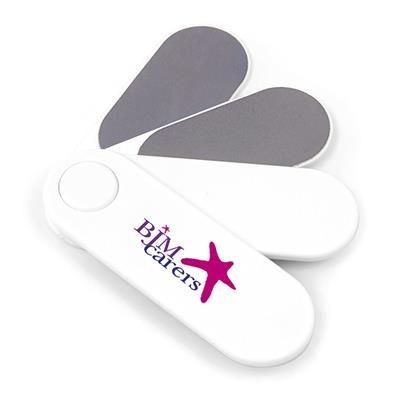 Branded Promotional TUPLET NAIL FILE in White Nail File From Concept Incentives.