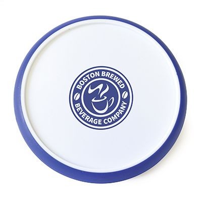 Branded Promotional ROUND DISC COASTER in Blue Coaster From Concept Incentives.