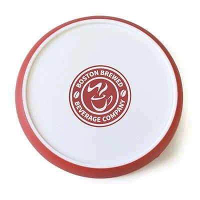 Branded Promotional ROUND DISC COASTER in Red Coaster From Concept Incentives.