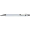 Branded Promotional RODEO FROST BALL PEN in Frosted White with Silver Trim Pen From Concept Incentives.