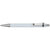 Branded Promotional RODEO FROST BALL PEN in Frosted White with Silver Trim Pen From Concept Incentives.