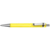 Branded Promotional RODEO FROST BALL PEN in Frosted Yellow with Silver Trim Pen From Concept Incentives.