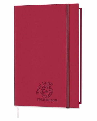 Branded Promotional SMOOTHGRAIN QUARTO CASEBOUND NOTE BOOK in Red Jotter From Concept Incentives.