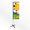 Branded Promotional LARGE URBAN RECTANGULAR PORTABLE FLAG BANNER with Cross Base Feather Flag From Concept Incentives.