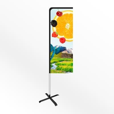 Branded Promotional LARGE URBAN RECTANGULAR PORTABLE FLAG BANNER with Cross Base Feather Flag From Concept Incentives.