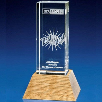 Branded Promotional CRYSTAL GLASS RECTANGULAR PAPERWEIGHT Paperweight From Concept Incentives.