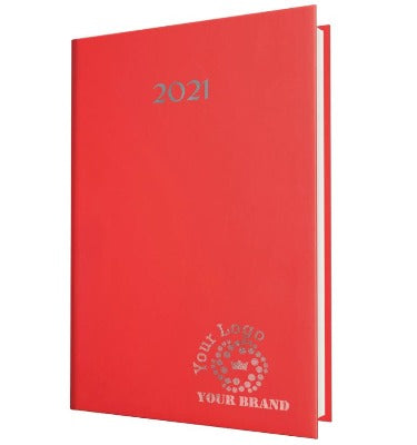 Branded Promotional SMOOTHGRAIN QUARTO WEEK TO VIEW DESK DIARY Diary in Red From Concept Incentives.