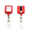 Branded Promotional 4 - COLOUR PROCESS SQUARE PLASTIC BADGE REEL Pull Reel Pass Holder From Concept Incentives.