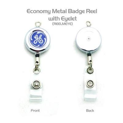 Branded Promotional METAL BADGE REEL with Top Eye Loop Pull Reel Pass Holder From Concept Incentives.