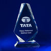 Branded Promotional CRYSTAL GLASS RETIREMENT PAPERWEIGHT OR AWARD Award From Concept Incentives.