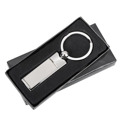 Branded Promotional RECTANGULAR EXECUTIVE KEYRING Keyring From Concept Incentives.