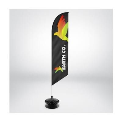 Branded Promotional RHINO FEATHER FLAG POLE KIT with Printed Flag & Cross Base Feather Flag From Concept Incentives.