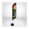 Branded Promotional RHINO FEATHER FLAG POLE KIT with Printed Flag & Rhino Small Water & Sand Base Feather Flag From Concept Incentives.