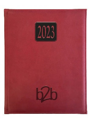Branded Promotional RIO MANAGEMENT DESK DIARY in Red from Concept Incentives