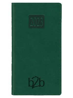 Branded Promotional RIO WEEK TO VIEW PORTRAIT POCKET DIARY in Green from Concept Incentives