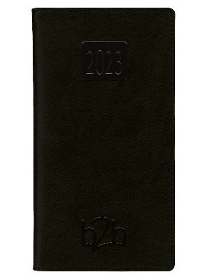 Branded Promotional RIO WEEK TO VIEW PORTRAIT POCKET DIARY in Black from Concept Incentives