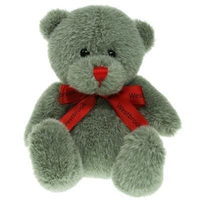 Branded Promotional 15CM RED NOSE BEAR with Bow Soft Toy From Concept Incentives.