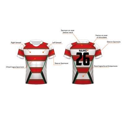 Branded Promotional FULLY SUBLIMATED BESPOKE RUGBY SHIRT Rugby Shirt From Concept Incentives.
