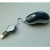 Branded Promotional RETRACTABLE OPTICAL MOUSE in Black & Silver Mouse From Concept Incentives.