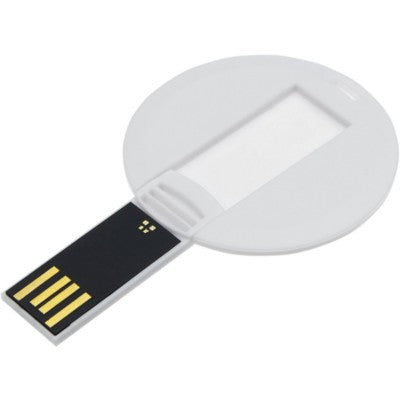 Branded Promotional BABY CARD SWITCH ROUND USB MEMORY STICK in White Memory Stick USB From Concept Incentives.