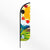 Branded Promotional LARGE ROUND FEATHER FLAG BANNER with Spiked Base Feather Flag From Concept Incentives.