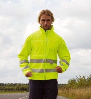 Branded Promotional RESULT HIGH VISIBILITY REFLECTIVE SOFT SHELL JACKET Jacket From Concept Incentives.