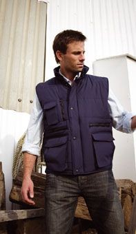 Branded Promotional RESULT LANCE WORKGUARD BODYWARMER Bodywarmer From Concept Incentives.