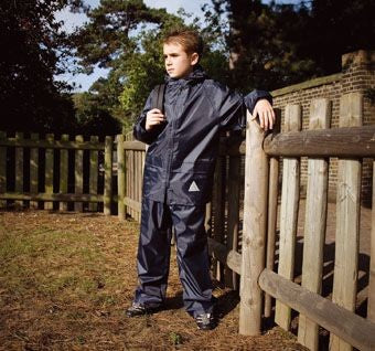 Branded Promotional RESULT WATERPROOF CHILDRENS JACKET & TROUSER SUIT in Carry Bag Rain Suit From Concept Incentives.