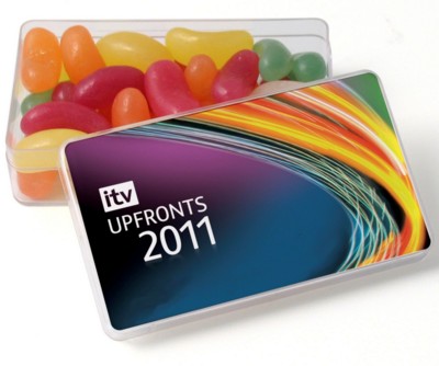 Branded Promotional RECTANGULAR SWEETS POT Sweets From Concept Incentives.
