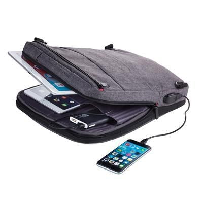 Branded Promotional TROIKA SAFTSACK BUSINESS BACKPACK RUCKSACK FOR CHARGER ELECTRONIC DEVICES Bag From Concept Incentives.